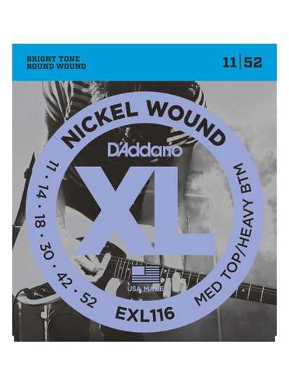 D'Addario EXL116 Drop-tuning, Medium Top/Heavy Bottom