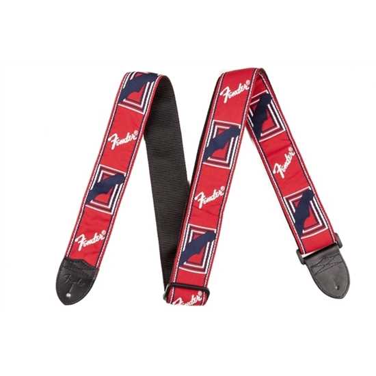 Fender 2" Monogrammed Strap Red/White/Blue