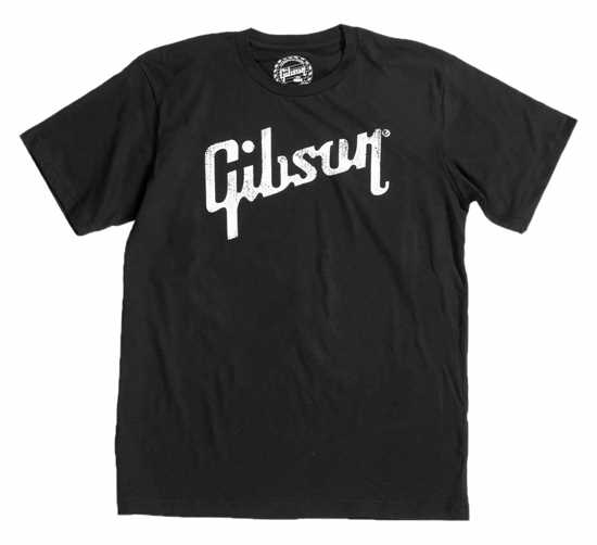 Bild på Gibson Distressed Logo T Black Large T-shirt Large