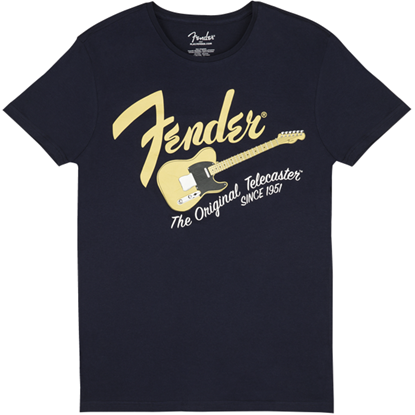 Bild på Fender Original Telecaster Men's Tee  Navy/Blonde Large