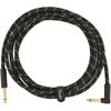 Fender Deluxe Series Instrument Cable 10' Angled Black Tweed