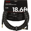Fender Deluxe Series Instrument Cable 18,6' Angled Black Tweed