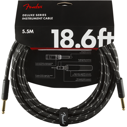 Fender Deluxe Series Instrument Cable 18,6' Black Tweed