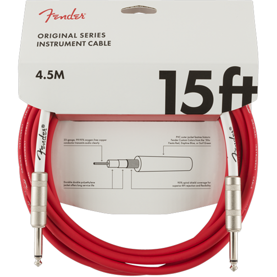 Fender Original Series Instrument Cable 15' Fiesta Red