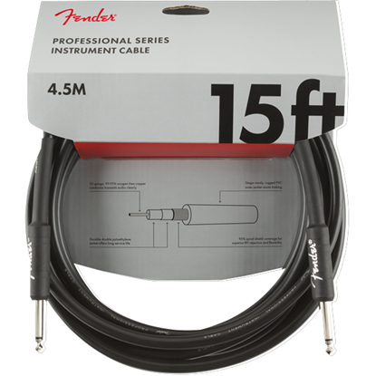 Fender Professional Series Instrument Cable 15' Black