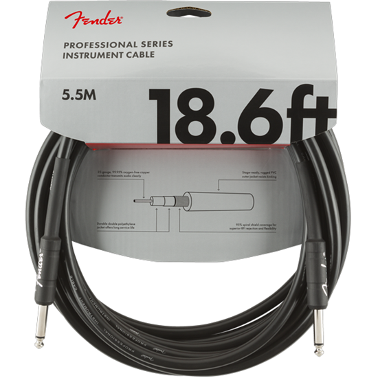 Fender Professional Series Instrument Cable 18,6' Black