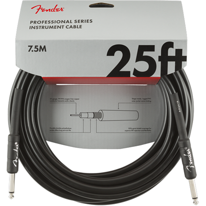 Fender Professional Series Instrument Cable 25' Black