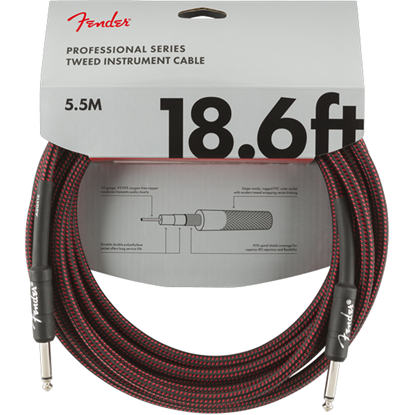 Fender Professional Series Instrument Cable 18,6' Red Tweed