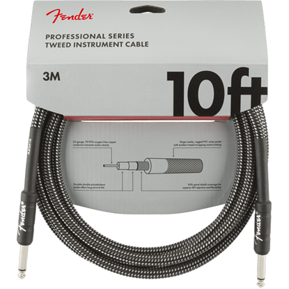 Fender Professional Series Instrument Cable 10' Gray Tweed