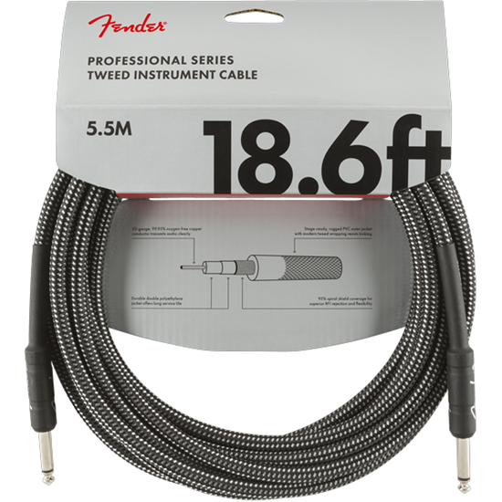 Fender Professional Series Instrument Cable 18,6' Gray Tweed