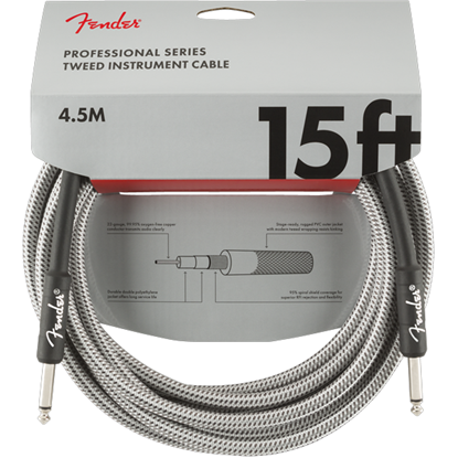 Fender Professional Series Instrument Cable 15' White Twee