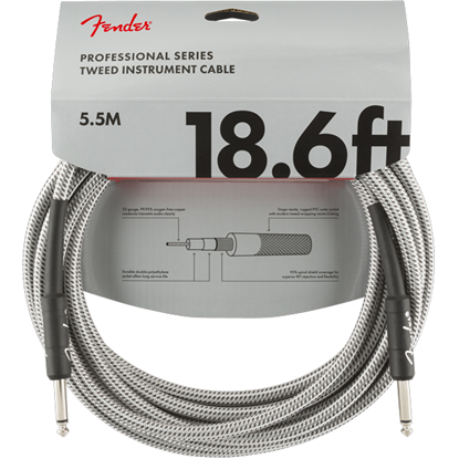 Fender Professional Series Instrument Cable 18,6' White Tweed