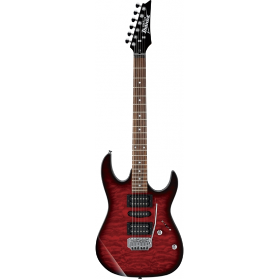 Ibanez GRX70QA-TRB Transparent Red Burst