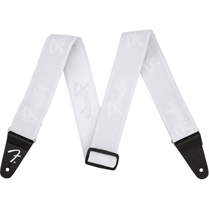 Bild på Fender® WeighLess™ Running Logo Strap  White