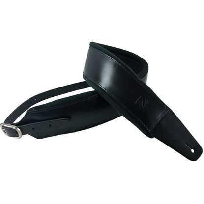 Bild på Profile FB01 Pro Italian Leather Guitar Strap Black