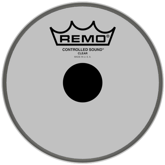 Remo Controlled Sound® Clear Black Dot™ Drumhead Top Black Dot™ 6"
