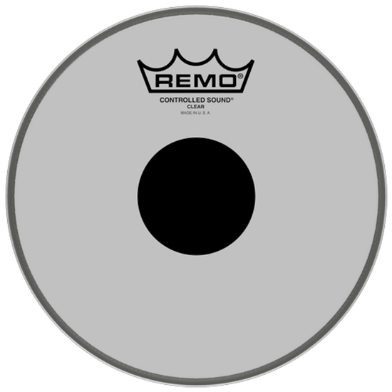 Remo Controlled Sound® Clear Black Dot™ Drumhead Top Black Dot™ 8"