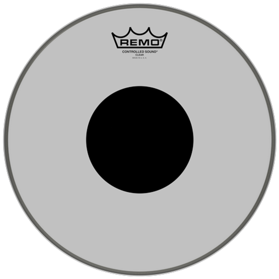 Remo Controlled Sound® Clear Black Dot™ Drumhead Top Black Dot™ 12"