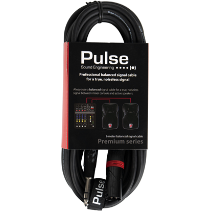 Pulse Audiokabel 6,3mm TRS-XLRM 6 meter