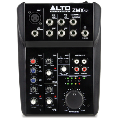 Alto ZMX52 5-Channel Compact Mixer 