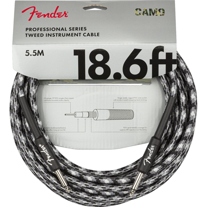 Fender Professional Series Instrument Cable 18,6' Winter Camo