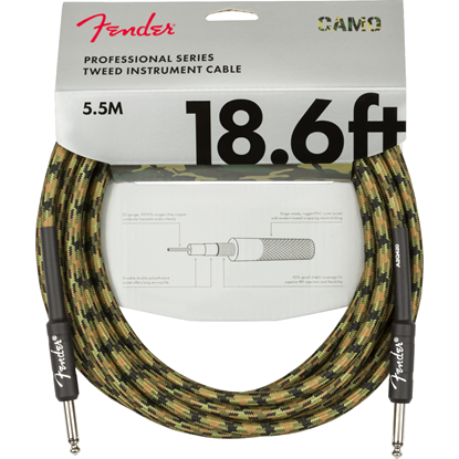 Fender Professional Series Instrument Cable 18,6' Woodland Camo