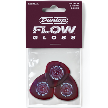 Dunlop Flow Gloss 550P200 Plektrum 3-pack