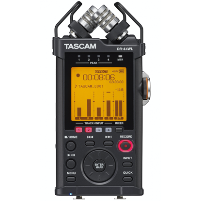 Tascam DR-44WLB Four-Track Handheld Recorder With Wi-Fi