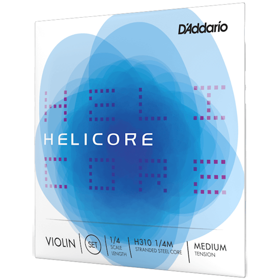 D'Addario Helicore Violin String Set 1/4 Scale Medium Tension