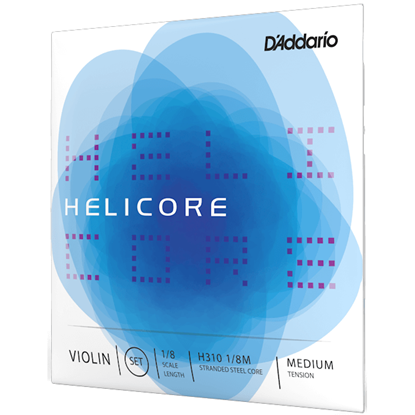 D'Addario Helicore Violin String Set 1/8 Scale Medium Tension