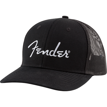 Bild på Fender® Silver Thread Logo Snapback Trucker Hat, Black One Size