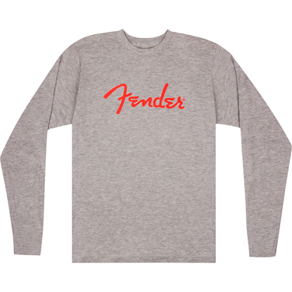 Bild på Fender® Spaghetti Logo L/S T-Shirt Heather Gray Medium
