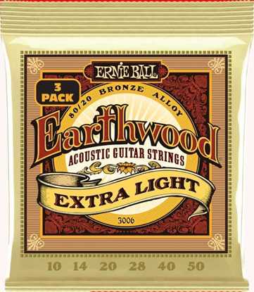 Bild på Ernie Ball 3006 Earthwood 80/20 Bronze Alloy X-Light 3-Pack