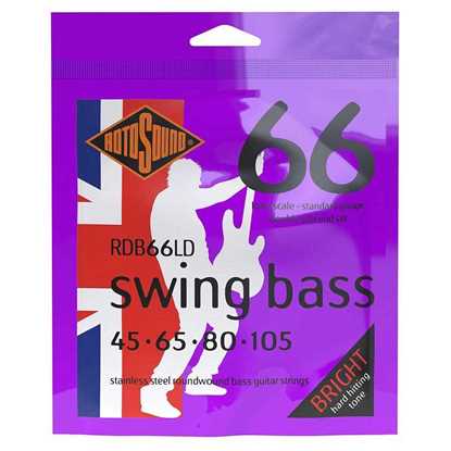 Bild på Rotosound Swing Bass 66 string set stainless steel 45-105 double ball end