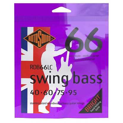 Bild på Rotosound Swing Bass 66 string set stainless steel 40-95 double ball end