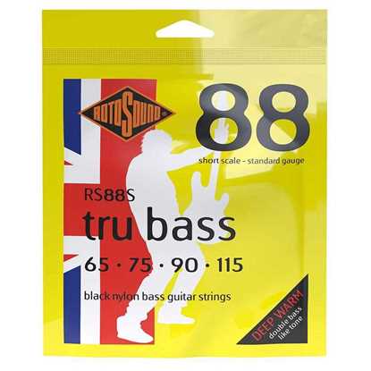 Bild på Rotosound Tru Bass 88 string set black nylon flatwound 65-115