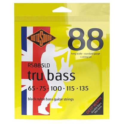 Bild på Rotosound Tru Bass 88 string set 5 black nylon flatwound 65-135