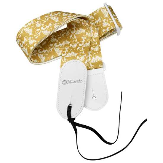 Bild på DiMarzio DD3151 Steve Vai  2'' Guitar Strap UtoPia™ - White/Gold.