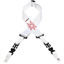 Bild på DiMarzio DD2249. 2" ClipLock Strap Nylon Jim Root - White with Red 9-point Star