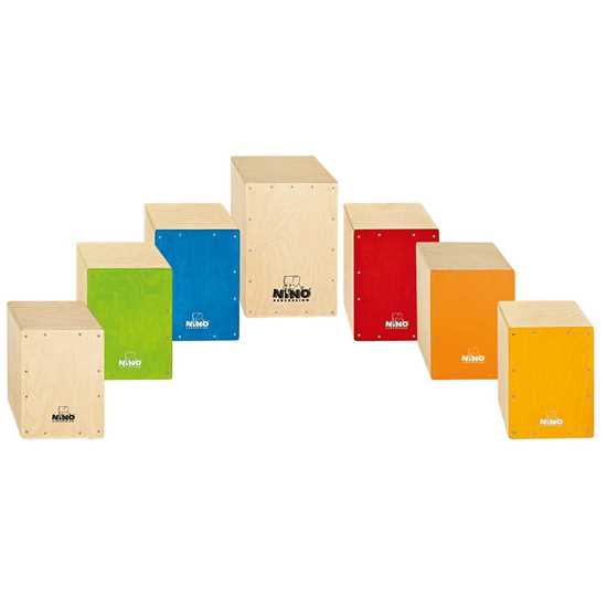 Bild på Nino Percussion NINOSET950 Classroom Cajon Group Rhythm Set 7 pcs