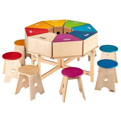 Bild på Nino Percussion NINOSET954-2 Deluxe Classroom Cajon Group Rhythm Set 19 pcs