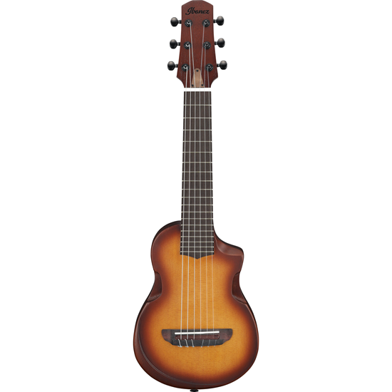 Bild på Ibanez AUP10N-OLB Open Pore Light Brown Sunburst Piccolo Gitarr Nylon - copy