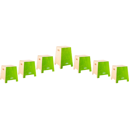 Bild på Nino Percussion NINOSET990GR Classroom Stackable Cajon Small, 7 pc