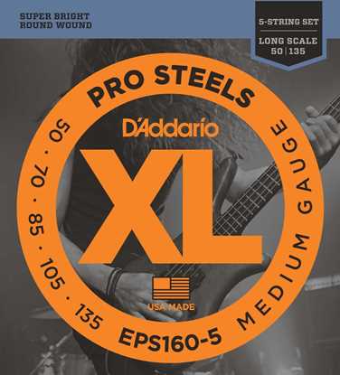 Bild på D'Addario EPS160-5 Pro Steels 50-135 Medium