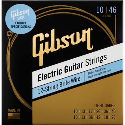 Bild på Gibson Brite Wire Electric Guitar Strings, 12-String Light Gauge