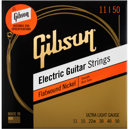 Bild på Gibson Flatwound Electric Guitar Strings 11-50 Ultra-Light