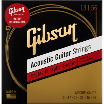 Bild på Gibson Coated Phosphor Bronze Acoustic Guitar Strings 13-56 Medium