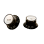 Bild på Gibson Top Hat Knobs w/ Silver Metal Insert Black