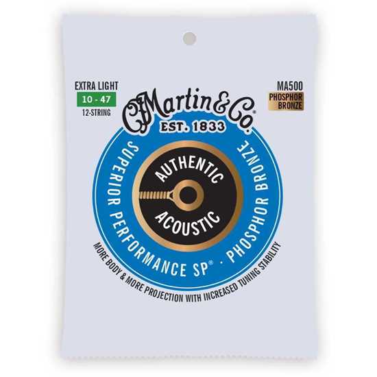 Bild på Martin Guitar MA500 Authentic Acoustic SP Phosphor Bronze Extra Light 12-String