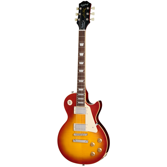 Bild på Epiphone Les Paul Standard 50s Figured (Incl. Premium Gig Bag) Washed Cherry Sunburst